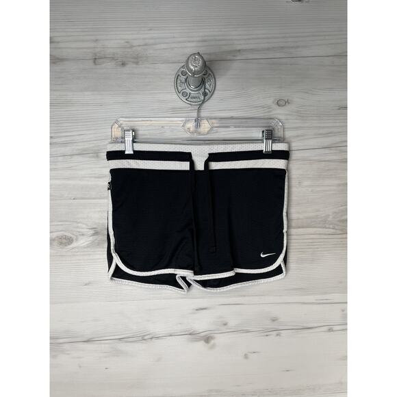 Nike  Shorts Womens Small Black Mesh Drawstring Waist - Picture 1 of 11
